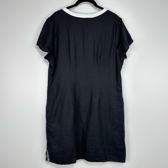 Tommy Bahama Two Palms 100% Linen Shift Short Sleeve Shift Dress pockets Medium - Picture 8 of 12